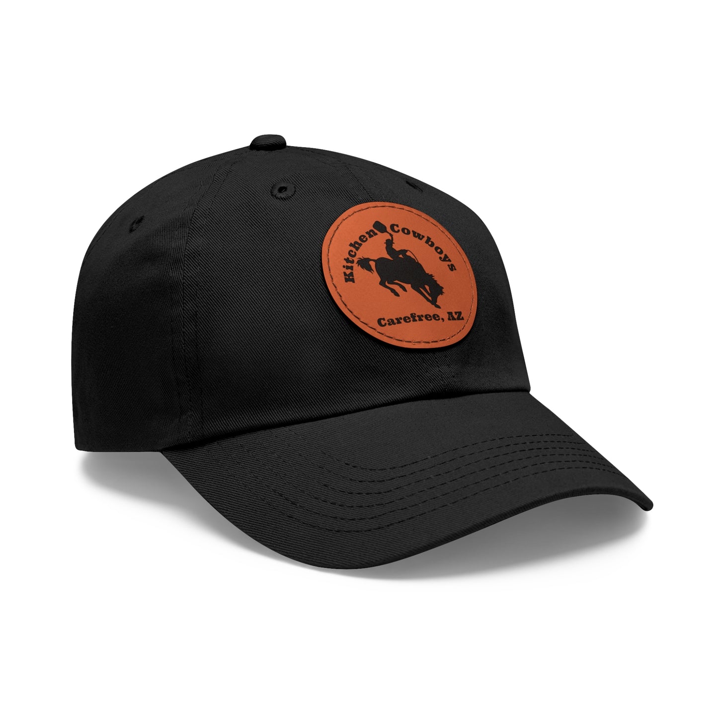 Unisex Hat with Leather Patch (Round)