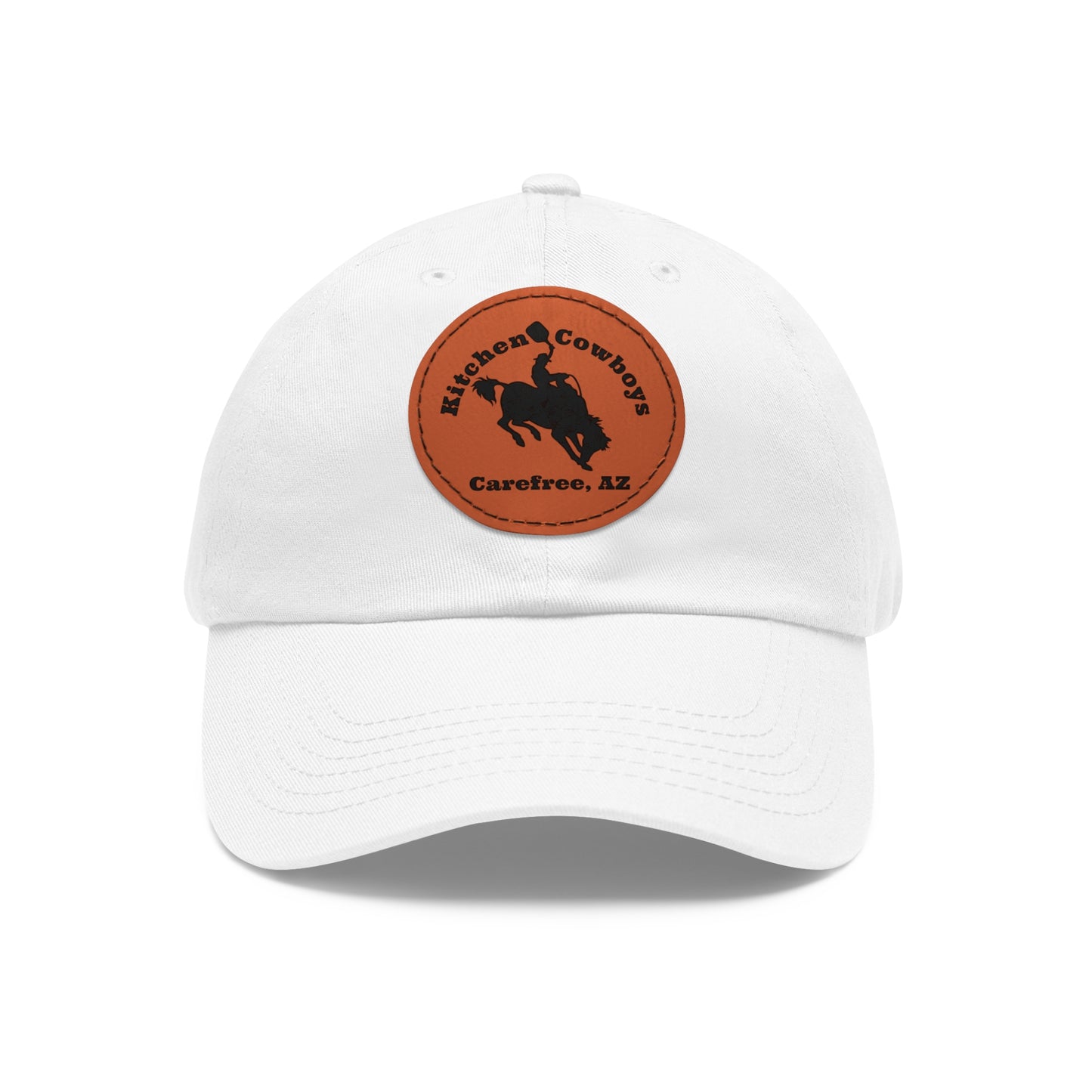 Unisex Hat with Leather Patch (Round)