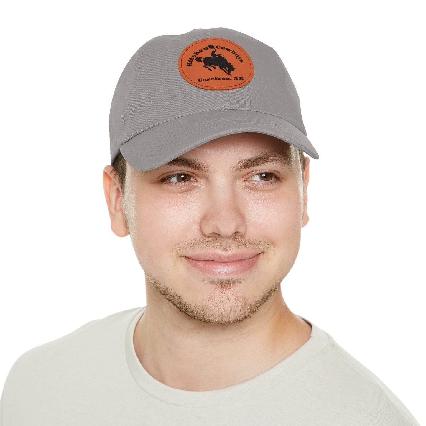 Unisex Hat with Leather Patch (Round)