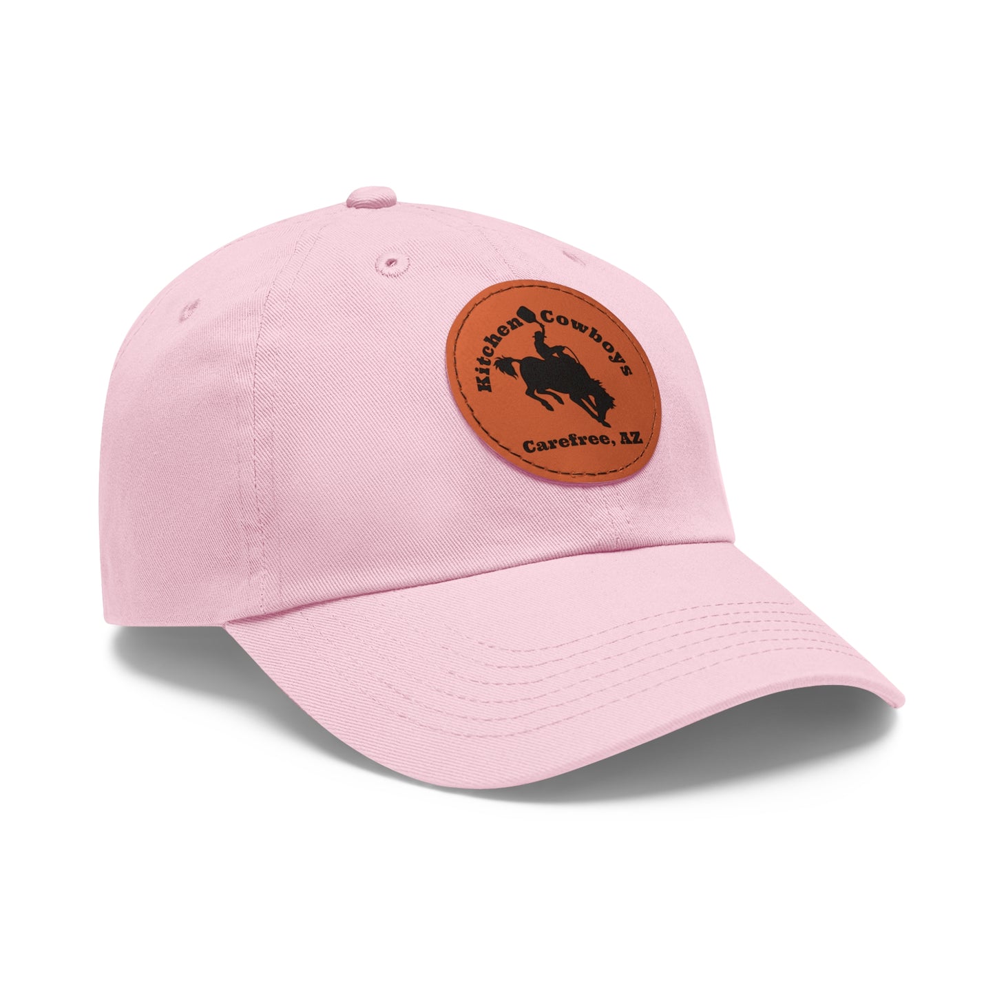 Unisex Hat with Leather Patch (Round)