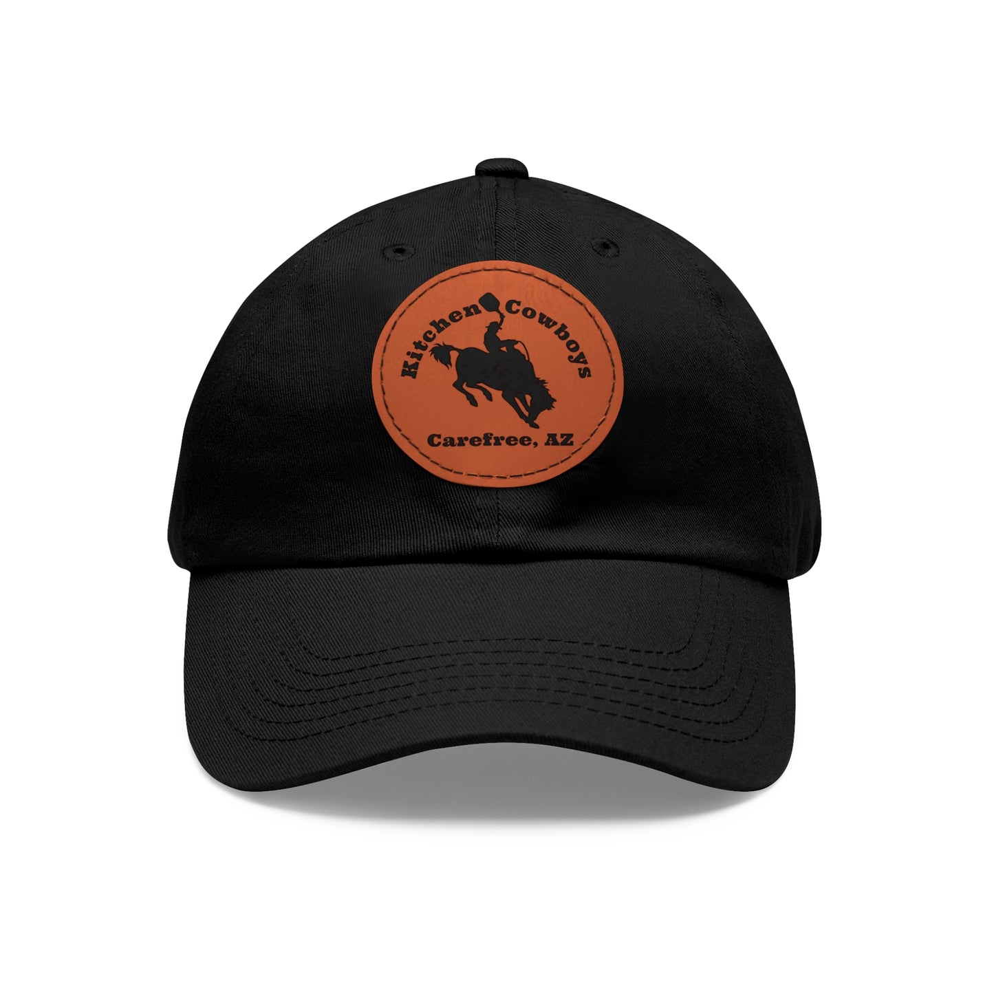Unisex Hat with Leather Patch (Round)