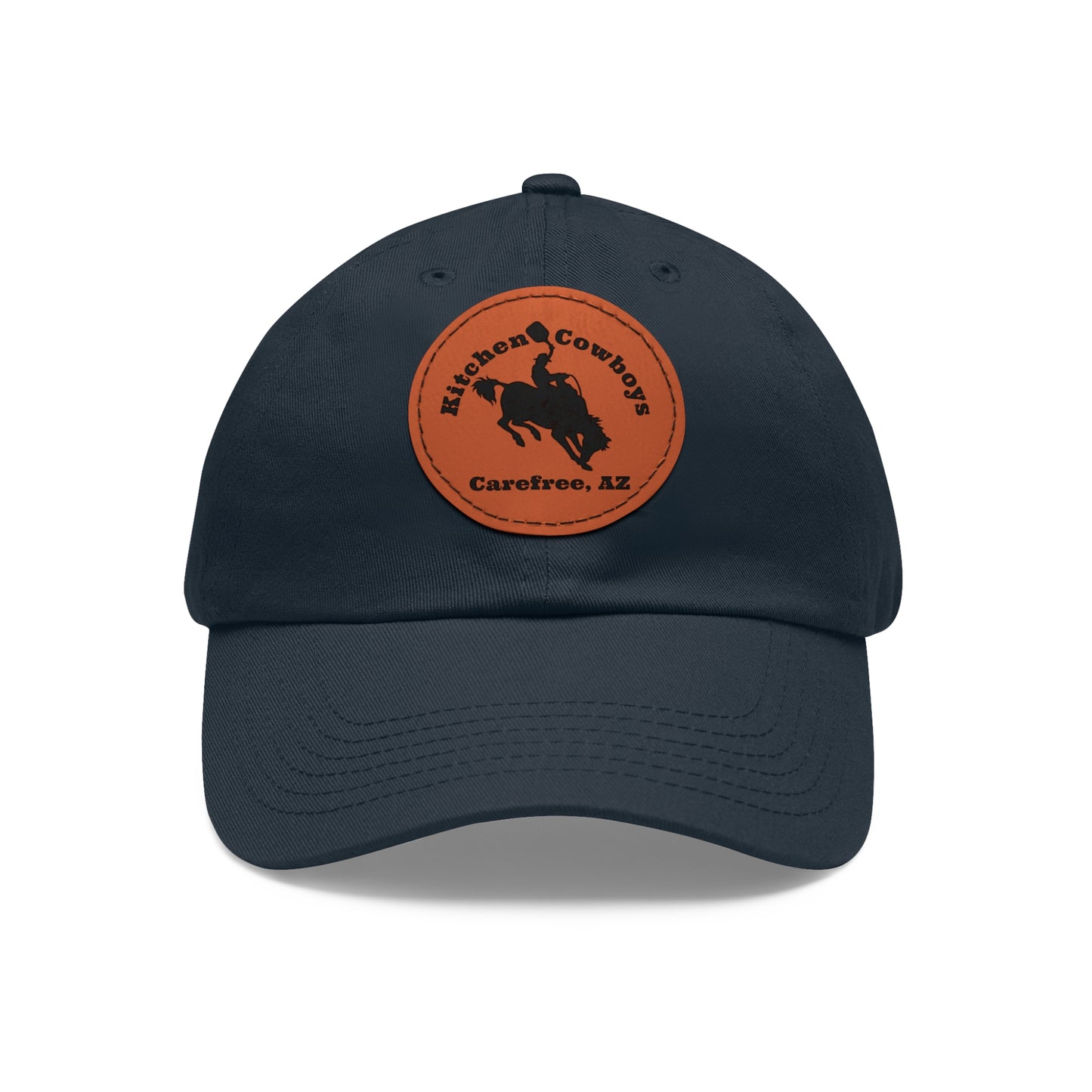 Unisex Hat with Leather Patch (Round)